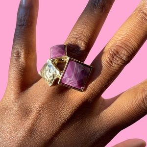 Vintage Marble and Gold Ring